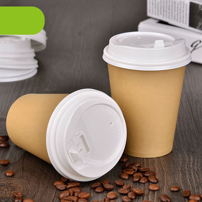 الجملة ورقة كأس المتاح رخيصة الثمن مخصص القهوة أكواب ورقية واحدة ورق الحائط القهوة أو فنجان الشاي مع غطاء