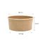 Greaseproof 8oz 12oz Kraft Paper Food Container مع غطاء ورقي