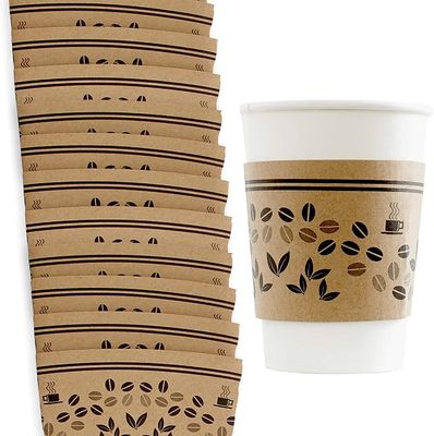 حامل الكأس الورقي القابل للتصرف من ورق القهوة كم فنجان مخصص