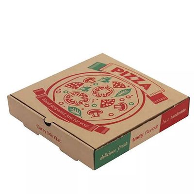 صندوق تغليف البيتزا الورقي المموج تصميم مخصص قابل لإعادة الاستخدام 16in