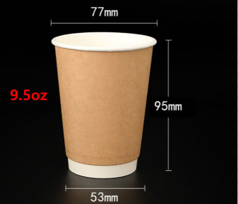 كأس القهوة القابل للتصرف سميكة مزدوجة الجدار فنجان القهوة طباعة شعار كأس شرب
