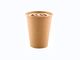 حاوية شراب ورق كرافت سعة 8 أوقية قهوة بنية أكواب ورقية يمكن التخلص منها بجدار واحد